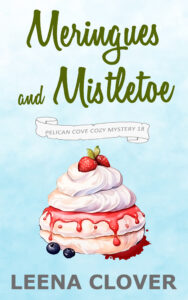 Meringues and Mistletoe cozy mystery book cover